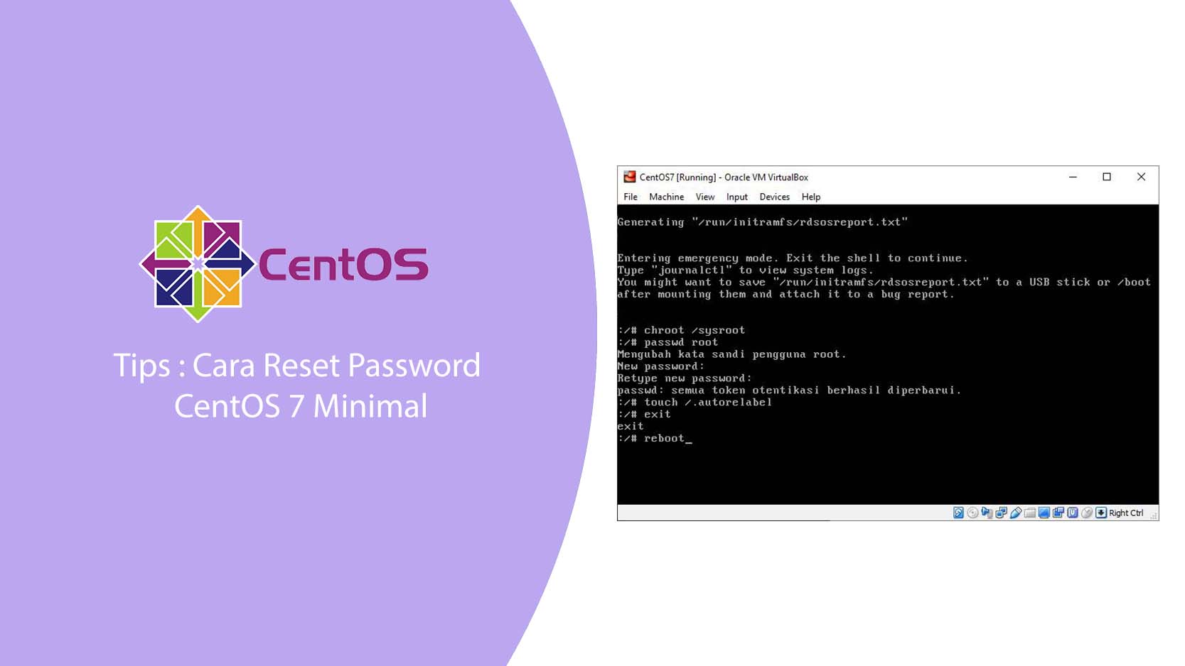Cara Reset Password Root CentOS 7